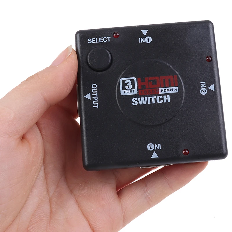 3-в-1 выход Mini 3 Port HDMI-совместимый переключатель сплиттер коробка для HDTV 1080P видео