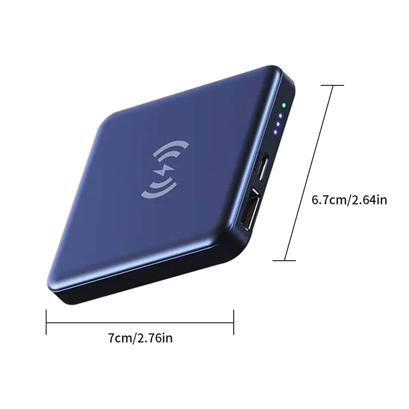 

5000mAh Magnetic Wireless PowerBank For Magsafe Power Bank Charger For iphone 12 12pro Max Magnet External Battery Fast Charging