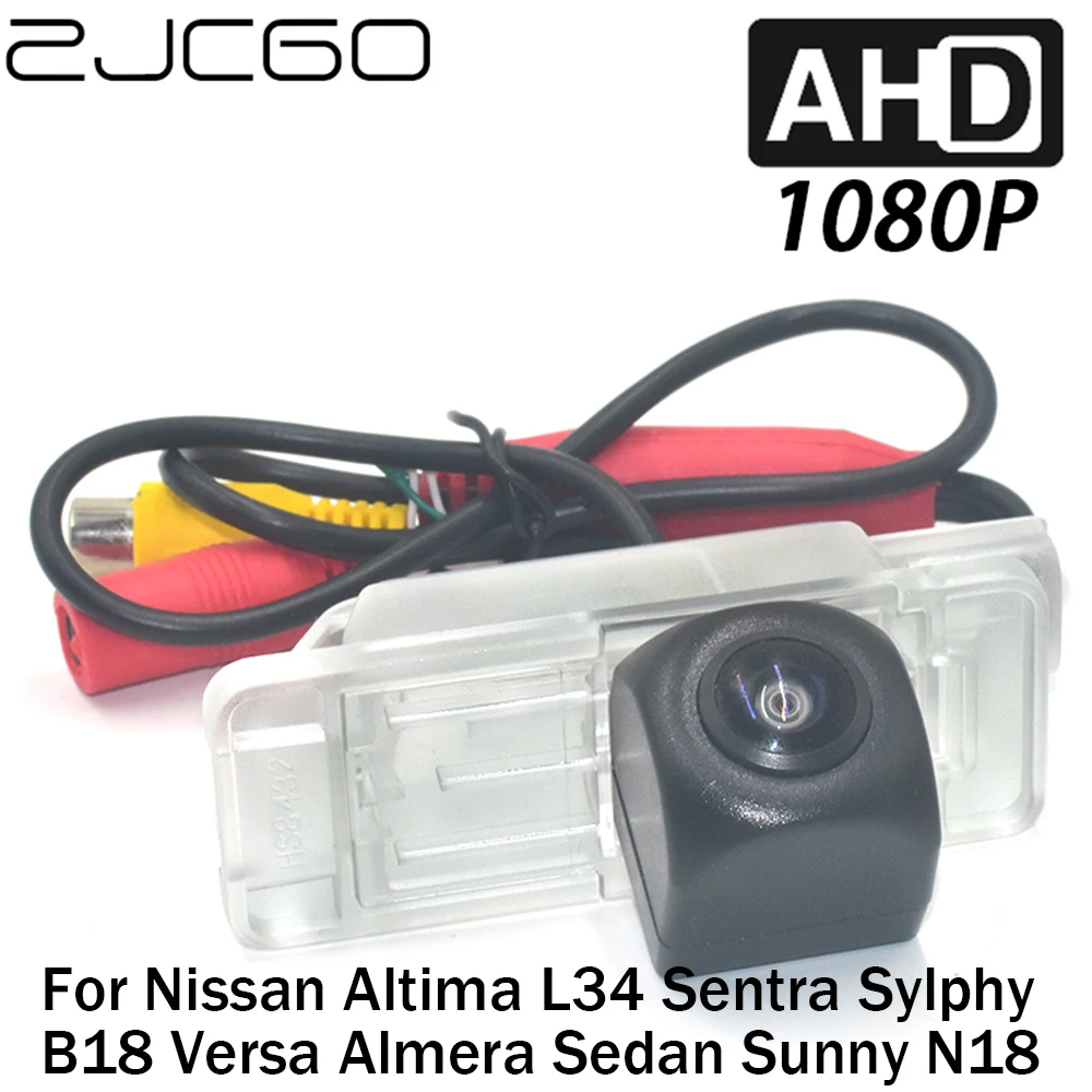 

ZJCGO Car Rear View Reverse Backup Parking AHD 1080P Camera for Nissan Altima L34 Sentra Sylphy B18 Versa Almera Sedan Sunny N18