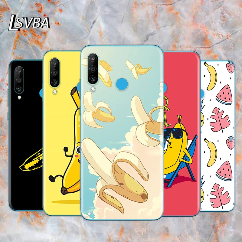 

Cartoon Fruit Yellow Banana Soft TPU Silicone Cover For Huawei P40 P30 P20 Pro P10 P9 P8 Lite E Plus 2019 2017 Phone Case