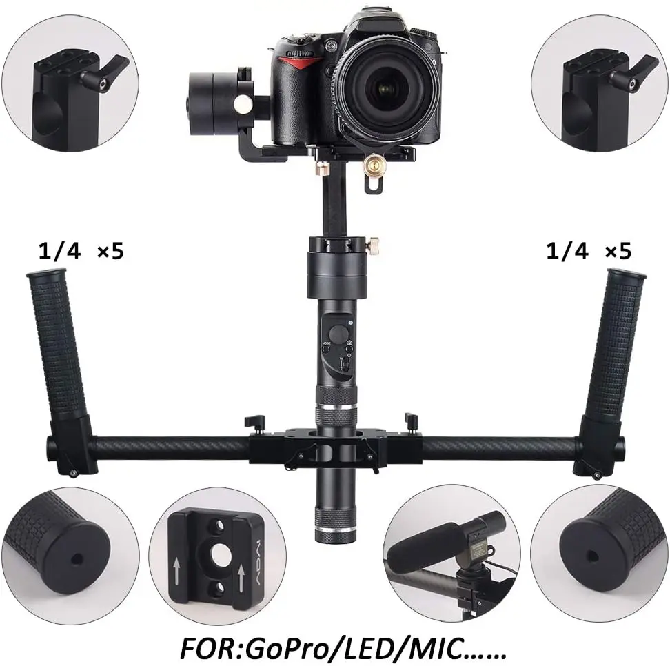 Ручной Стабилизатор ADAI с двумя ручками для Zhiyun Crane 2/Crane Plus/Crane V2/Crane M/Feiyu a1000/a2000/Gusen