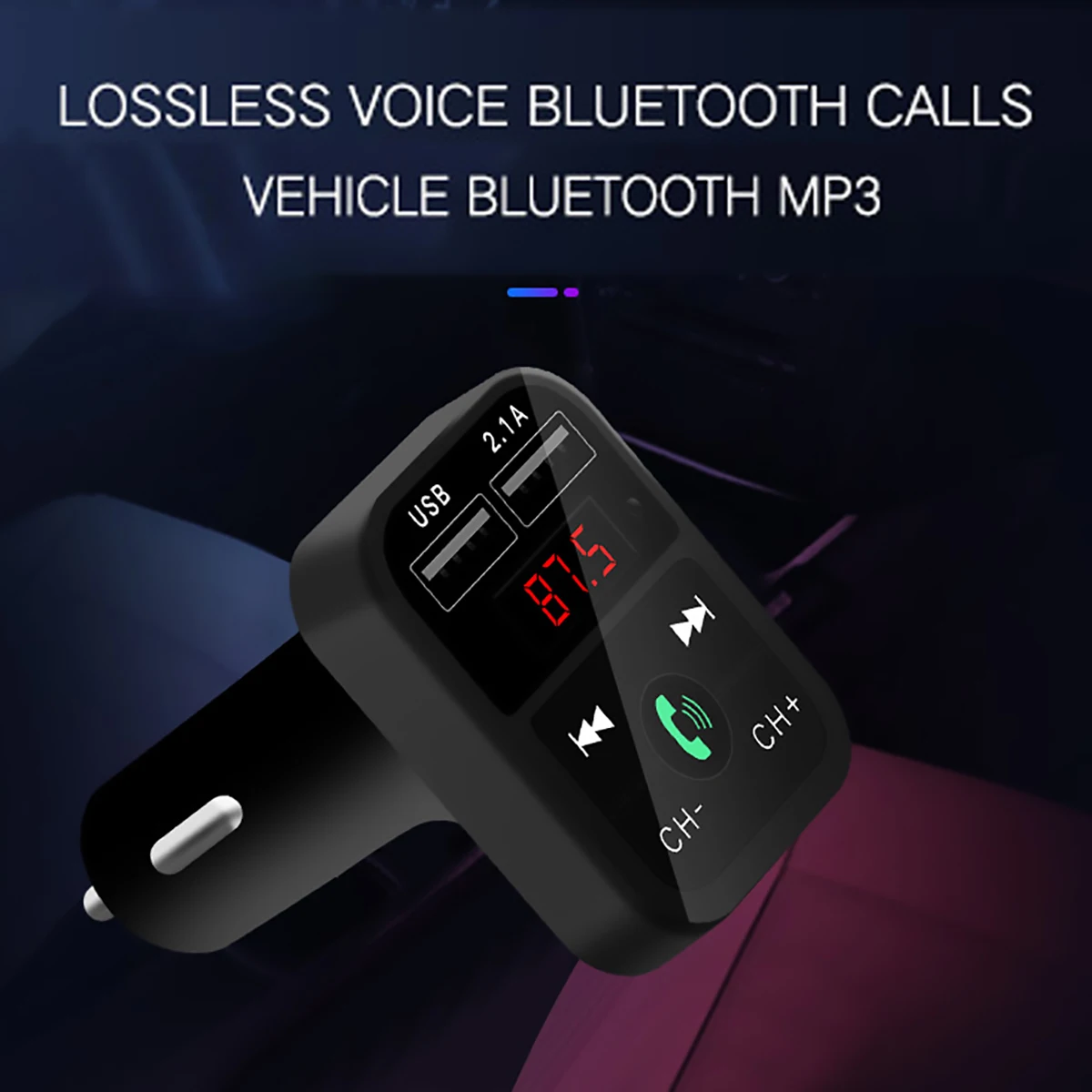 Автомобильный комплект громкой связи беспроводной Bluetooth fm-передатчик ЖК MP3-плеер USB зарядное устройство 2.1A автомобильный двойной USB Быстрый автомобильный аксессуар