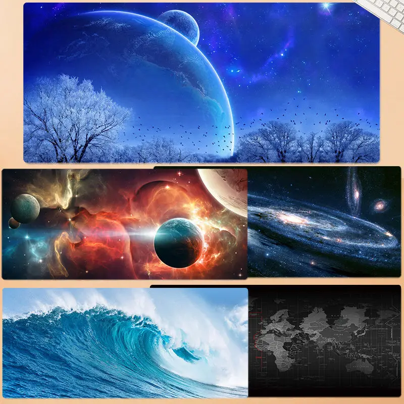 

800*300*3mm Starry Sky Cute Mouse Pad Creative INS Xl Game Computer Keyboard Office Table Mat Christmas Gift Kawaii Desk