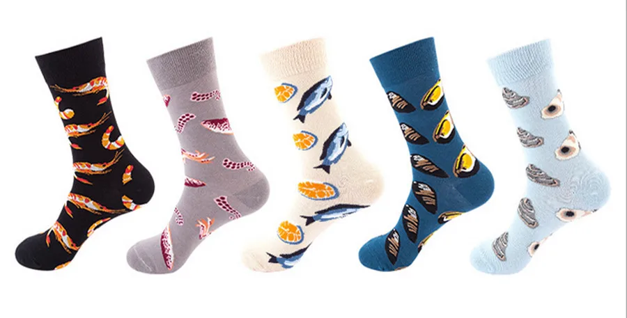 Хлопок модный бренд лососевые креветки морепродукты изображение женщин