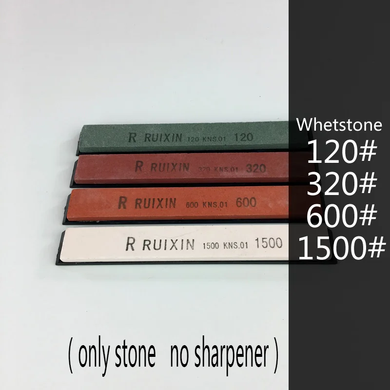 Ruixin Pro III точилка для ножей Обновленная профессиональная кухонная заточка для ножей Система заточки ножей фиксированный угол 4 точильных камня Apex - Цвет: stone set A