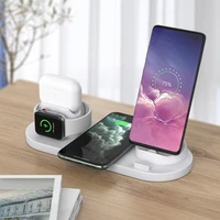 the newly upgraded 15w 6 in 1 qi wireless charger is suitable for watch iphone airpods pro samsung and xiaomi fast charging dock