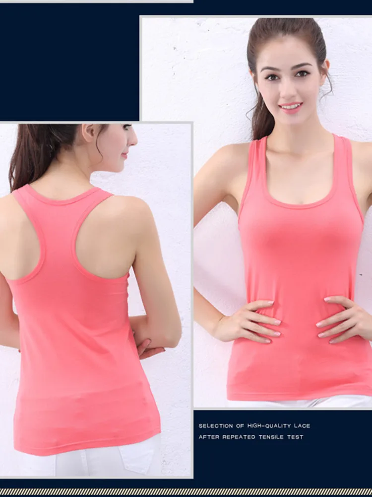 

Summer Style Soft Cotton Women Tank Top Fitness Sexy Sleeveless Sport T Shirt Elegant Lady Bottoming Tees Streetwear White Tanks