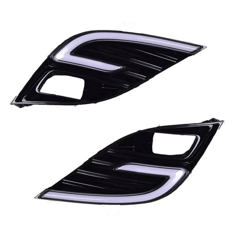 

Белый/янтарсветодиодный светодиод C-кольцевой переключатель, комплект дневных ходовых огней для Toyota Camry SE XSE TRD 2018-2020