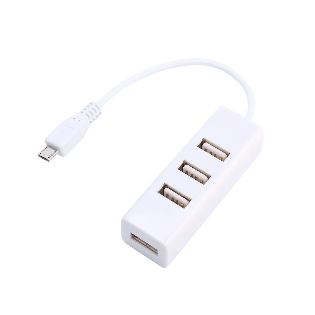 Многофункциональный белый концентратор с Micro Usb на 4 порта Otg для переключателя