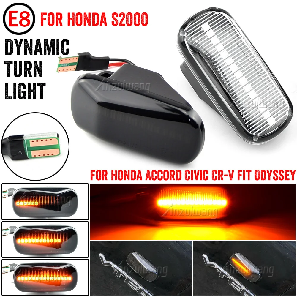 

2x Dynamic Side Marker Blinker Indicator LED Light For Civic CRV Accord City Fit Jazz HRV Stadt Stream Odyssey
