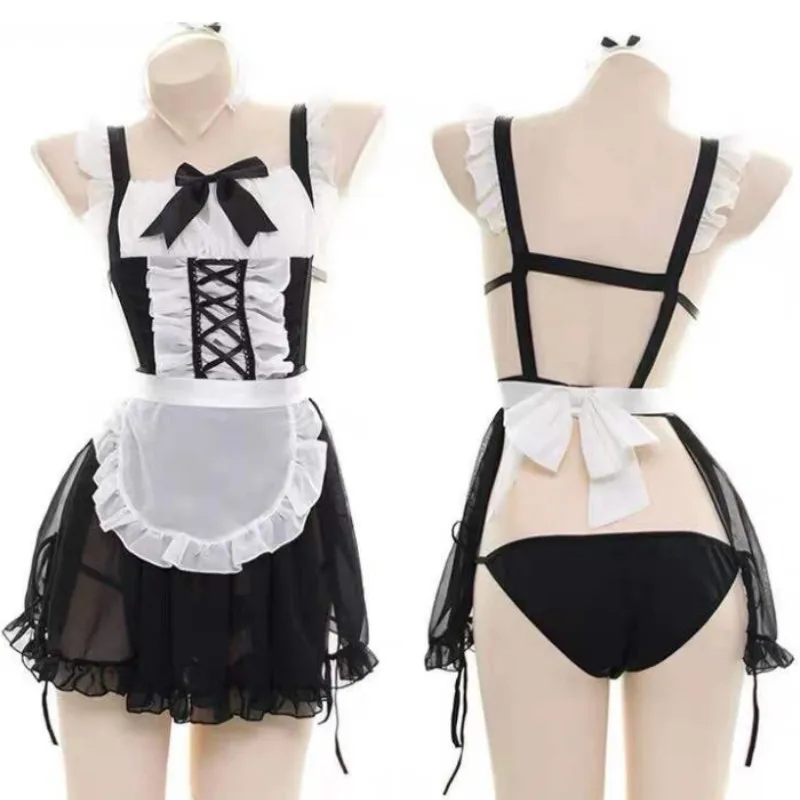 

Sexy Costume Babydoll Dress Uniform Hot Erotic Lingerie Role play Women Sexy Lingerie Cosplay French Apron Maid Servant Lolita