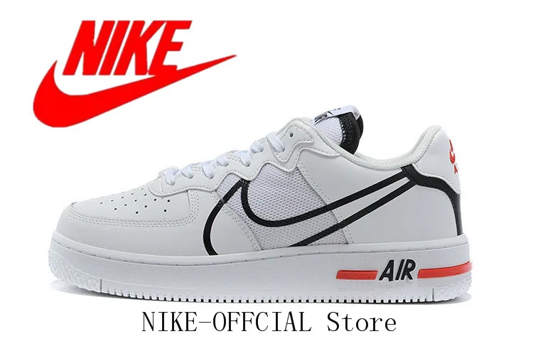 

NK Air Force 1 React men's cushioning sneakers black white size 40-45 CT1020-102