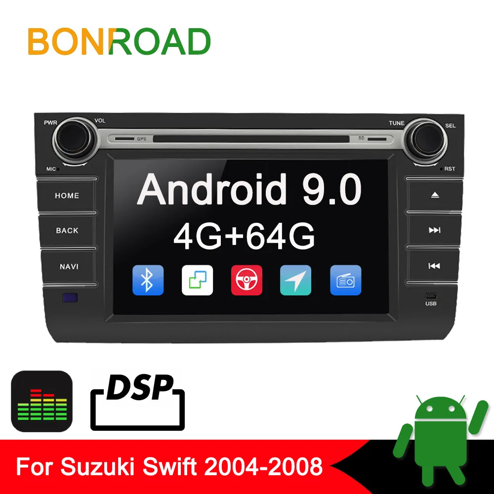 BONROAD Android автомобильный мультимедийный плеер стерео приемник для Suzuki Swift 2009 2014 с dvd
