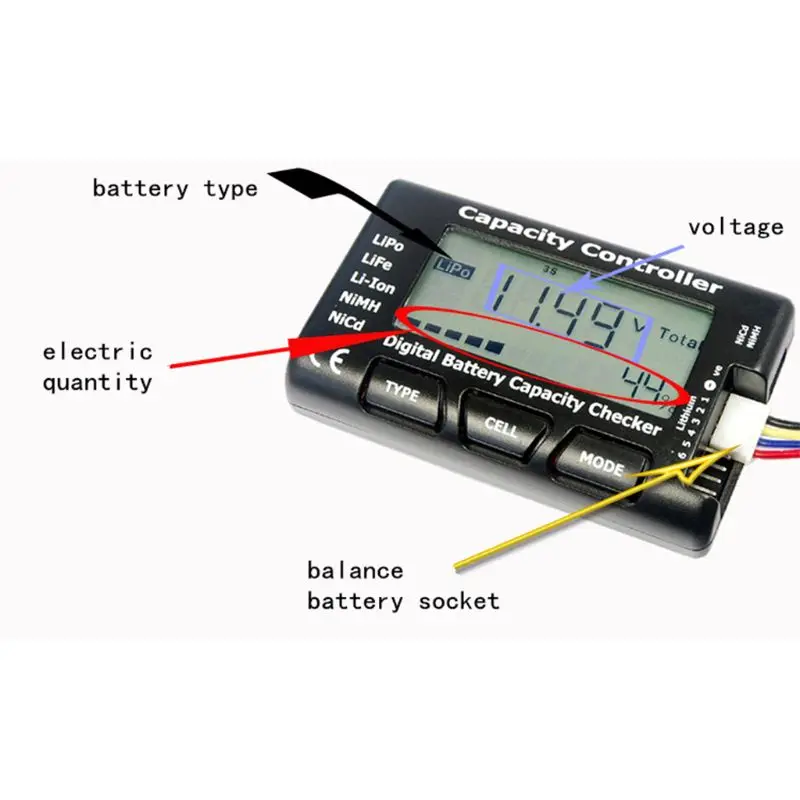 RC Cellmeter7 цифровое устройство проверки емкости LiPo LiFe Li-Ion Nicd NiMH батарея тестер