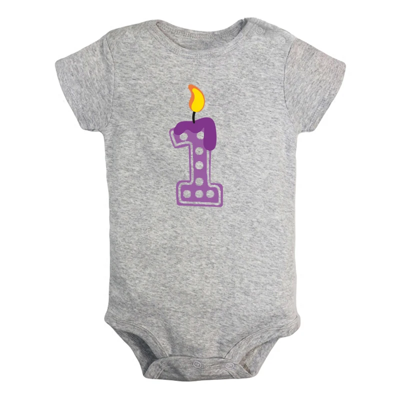 

I'm 1 Year Old Cartoon Cute 1st Birthday Candle Newborn Baby Girl Boys Clothes Short Sleeve Romper Jumpsuit Outfits Present