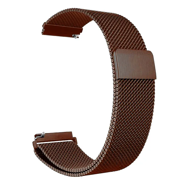 coffee Миланский ремешок для samsung Galaxy watch 46 мм/42 мм/Active 2 band gear S3 Frontier/S2/sport из нержавеющей стали huawei watch GT 46 мм - Цвет ремешка: coffee