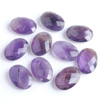 oval bead natural stone amethysts facted 13x18x6 mm cabochon beads for jewelry ring making necklace diy pz9035