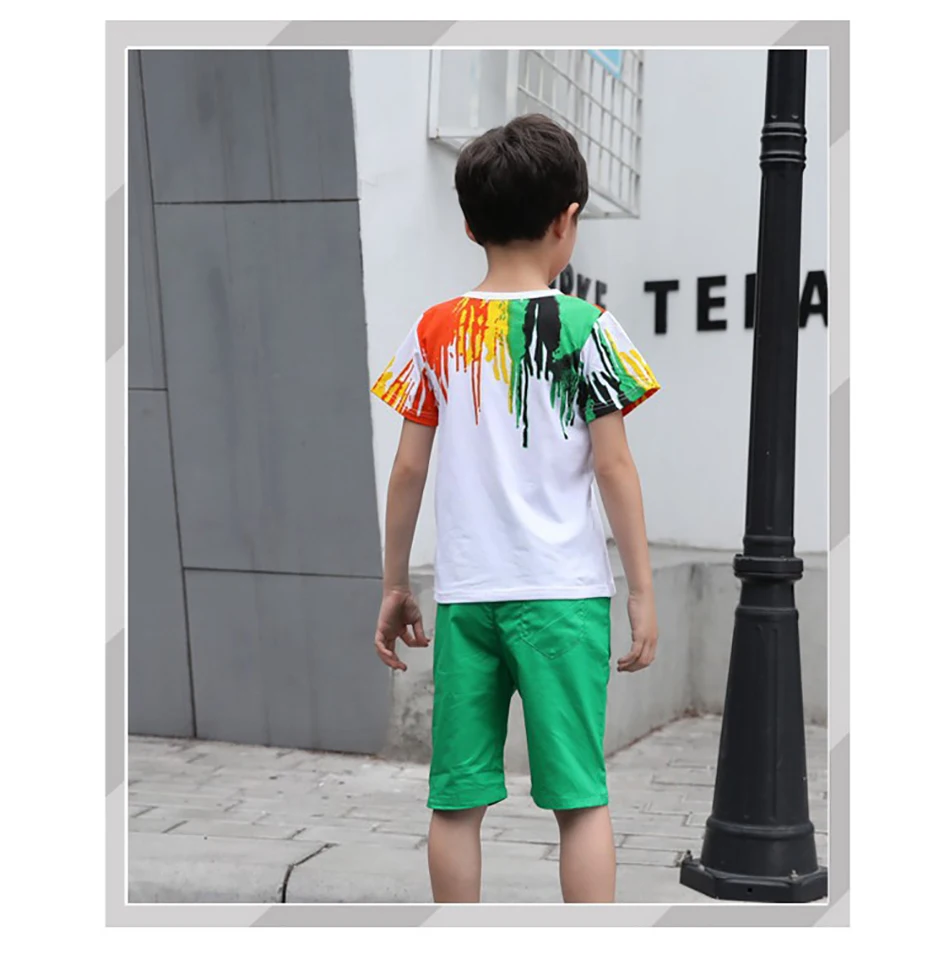 Комплекты одежды для мальчиков 2020 летнее Хлопковое платье девочек-подростков