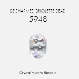 AB Кристалл от Swarovski 5948 BeCharmed Briolette Бусы Австрийские свободные бусы из горного хрусталя для браслета ожерелье большое отверстие - Цвет: AB