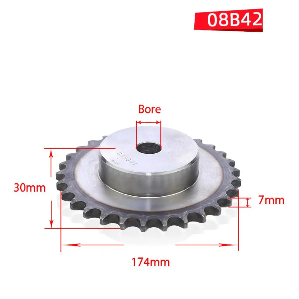 Цепная Звездочка А3 сталь 08B 41 56 зубьев шаг цепи 12 7 мм промышленная звездочка 1