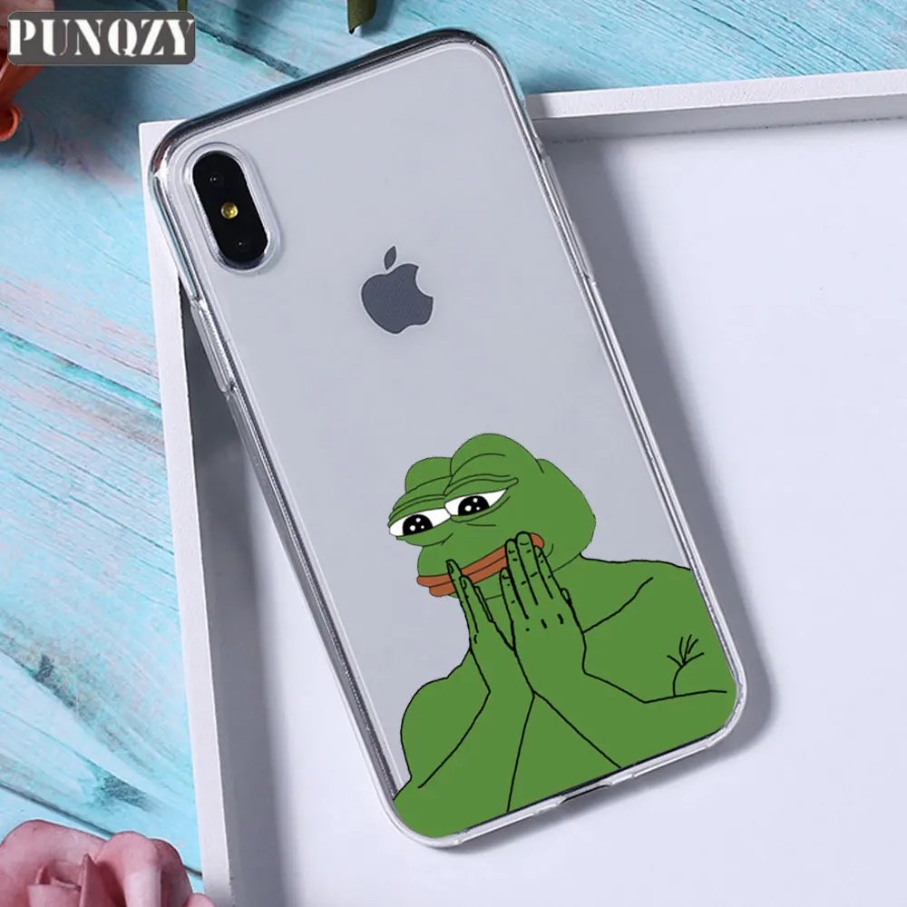TPU A384 Забавный чехол для телефона Pepe The Frog Happy Cry fees Good Man для iPhone 11 pro max 6 6S 8 7 Plus 5 5S X XR XS MAX силиконовый чехол из ТПУ - Цвет: TPU A384