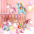2 шт.упак. на день рождения с изображением единорога украшения Единорог вечерние Фольга воздушные шары на день рождения воздушные шары украшения для девочек Baby Shower поставки