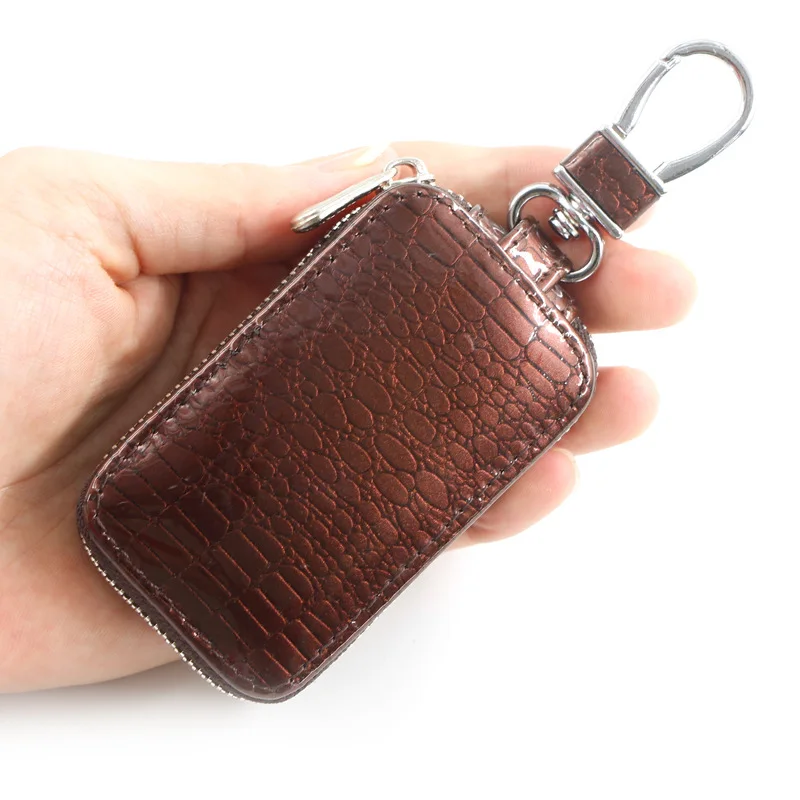 

Men Leather KeyChain Unisex Car Key Bag Multifunction Organizer Wallet Holder Smart Housekeeper Car Small Key Case Keys Pouch