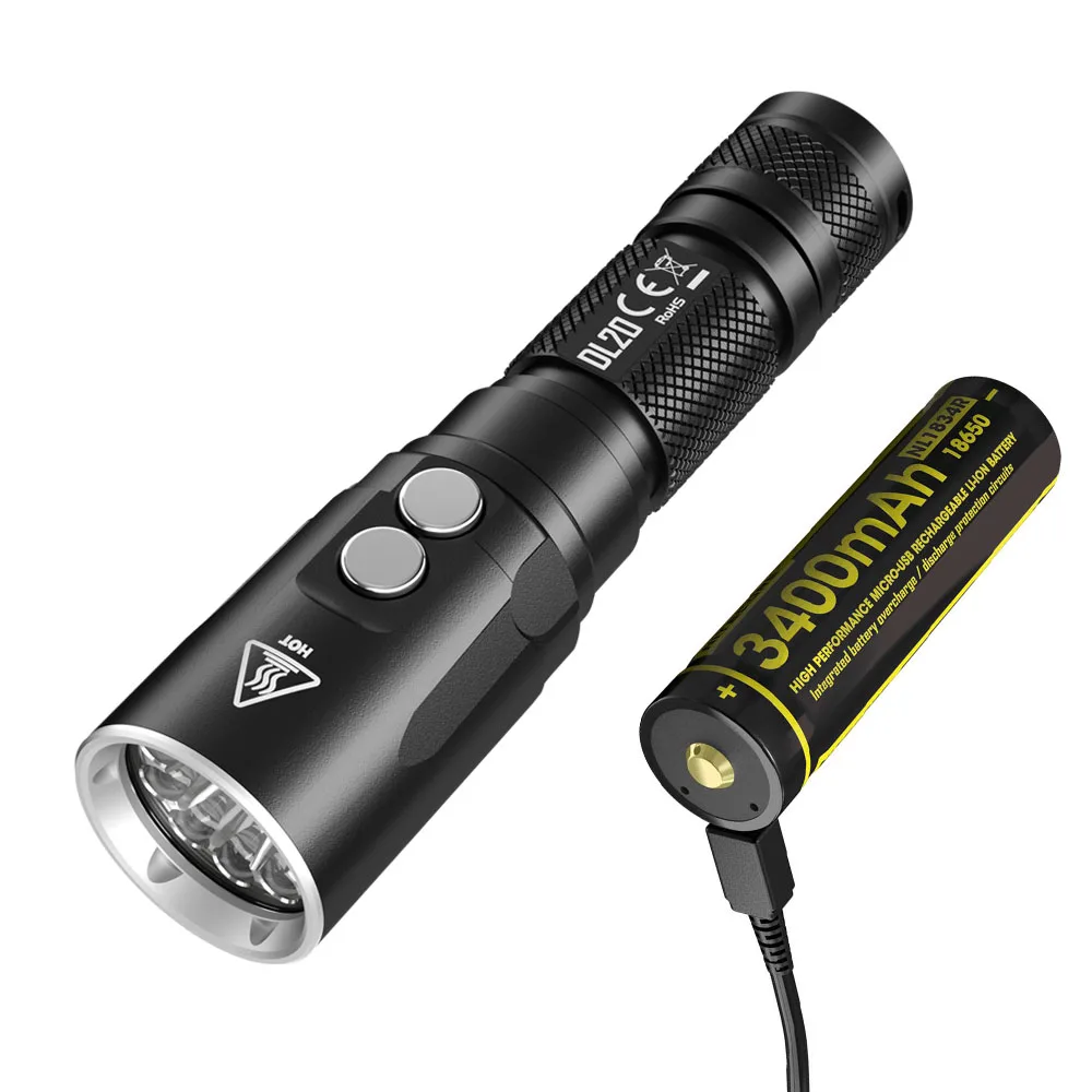 NITECORE DL20 светильник для дайвинга CREE XP L HI V3 max 1000lm throw 223 метра наружный 100 м