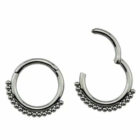 316l surgical steel half hoop balls ear cartilage helix earring hinged hoop nose septum ring circle earrings body jewelry
