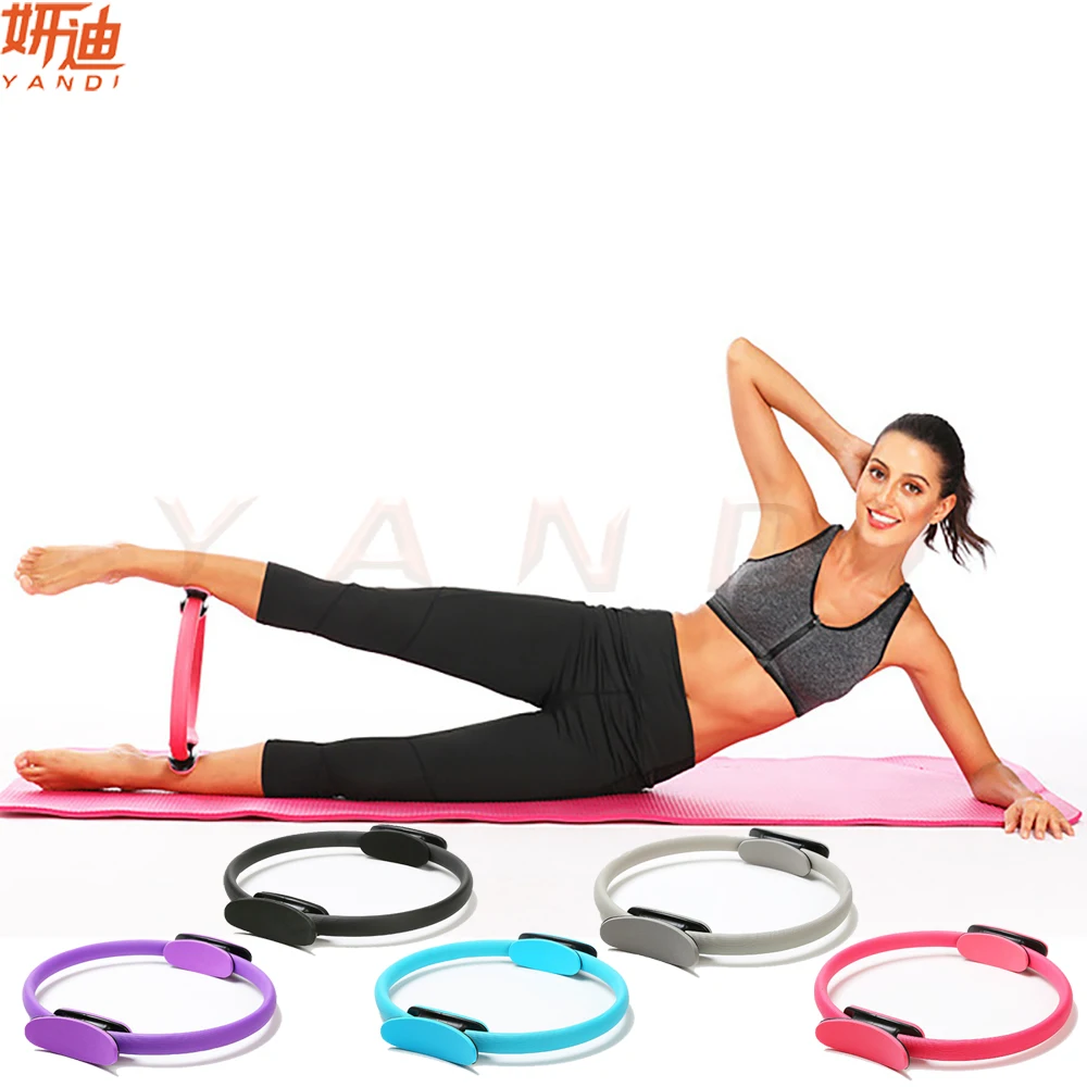 Professional Quality Dual Grip Yoga Magic Circle Sport Pilates Ring hoop Women Fitness Slimming Gym Workout Training Tools | Спорт и