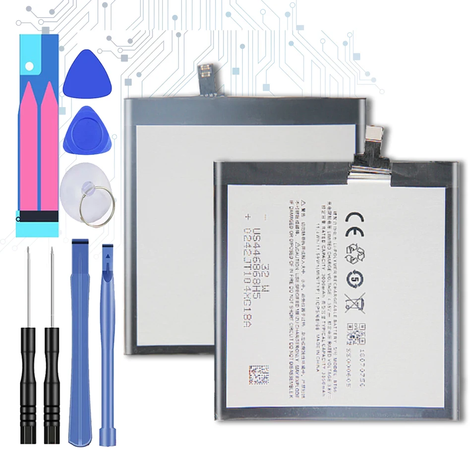 3450mAh BT56 Сменный аккумулятор для Meizu Meizy Mei zu MX5 Pro / 5 Pro5 M5776 BT 56 с трековым
