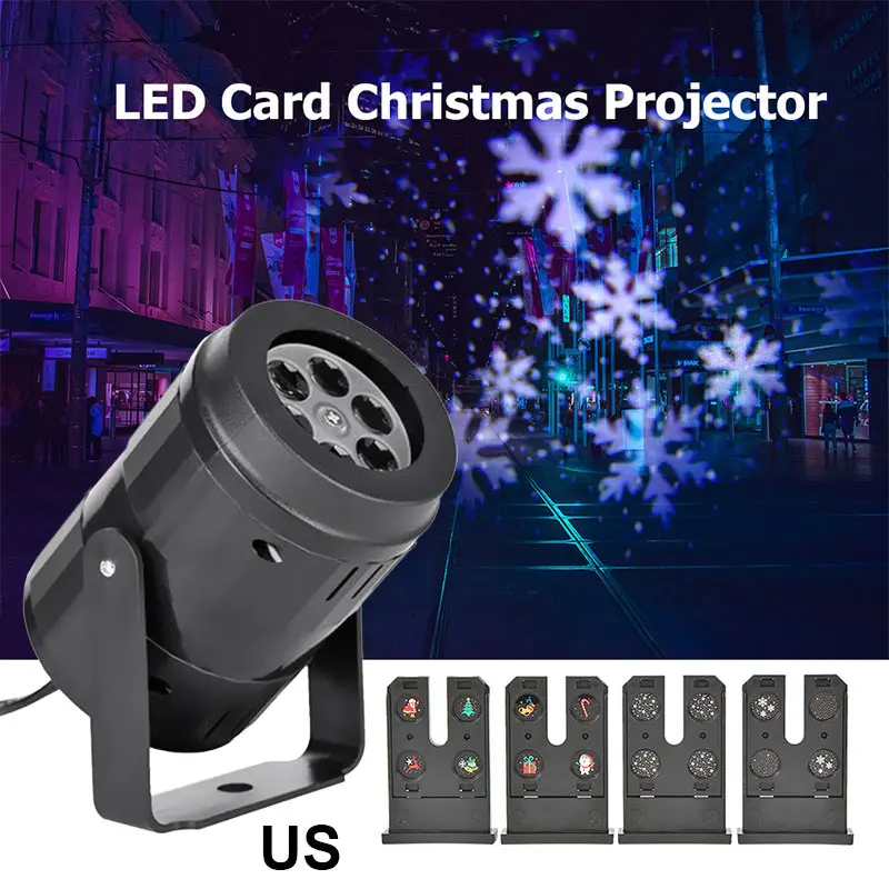 СВЕТОДИОДНЫЙ цветной проекционный светильник с рождественской снежинкой