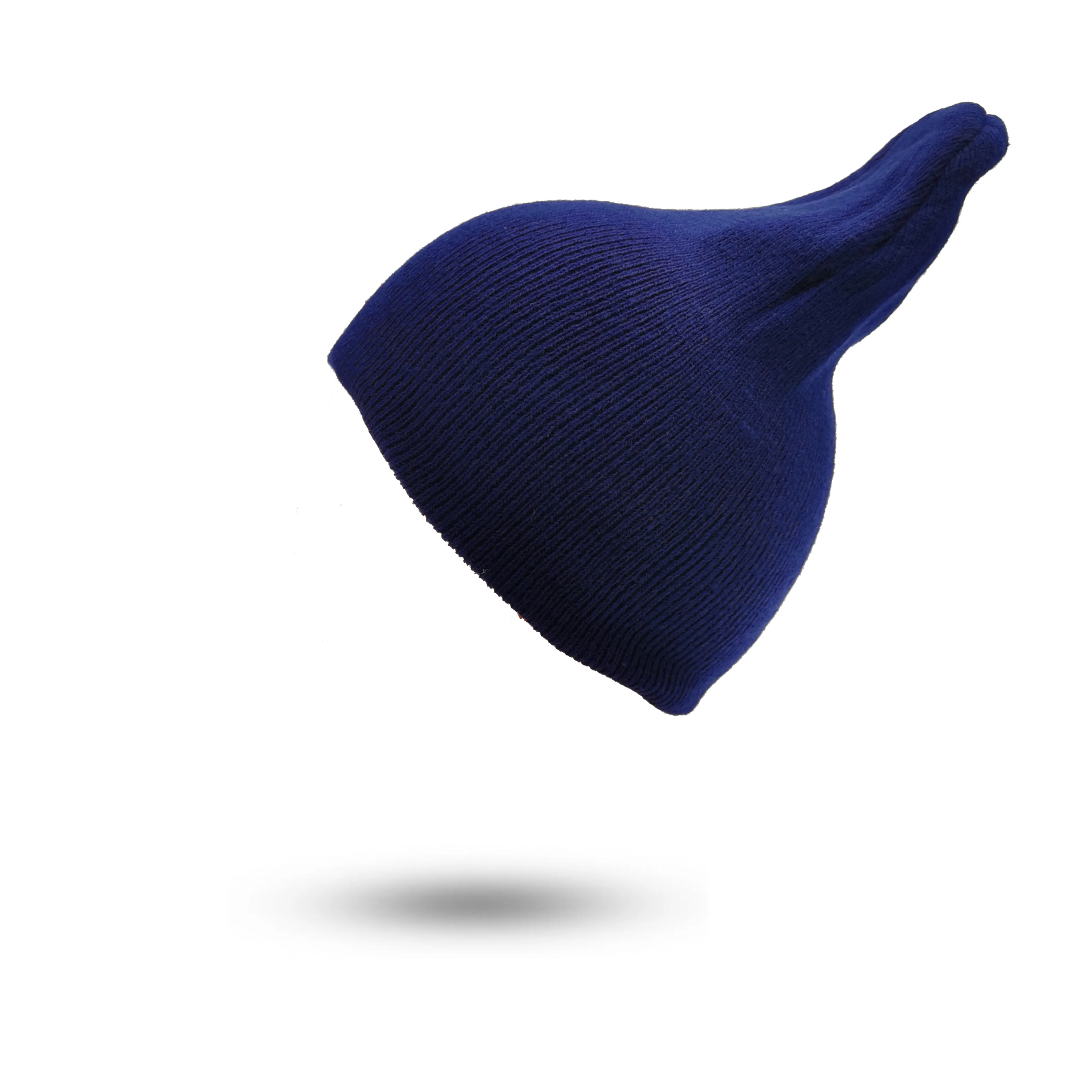 Тёмно-синий Winter Autumn Solid Color Adult Child Unisex Beanies Hats Large Big Ice Cream Windproof Keep Warm Cold Caps Plus Size Men W24 - Цвет: Тёмно-синий