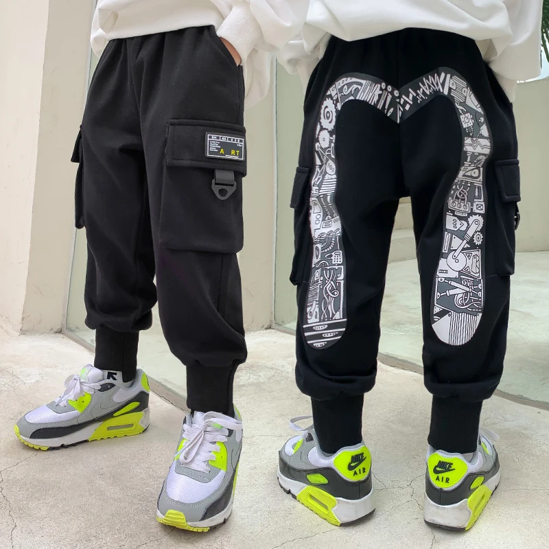 Children's wear boys' pants spring and autumn 2021 new sports pants middle and large children's camouflage casual pants