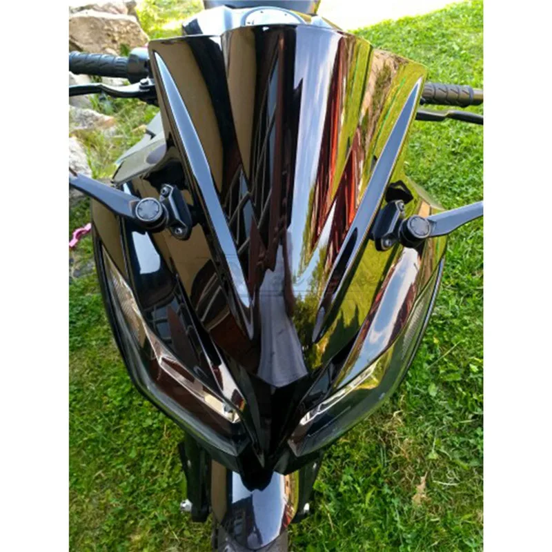 Ветровое стекло для мотоцикла двойное воздушное хромированное Kawasaki Ninja 300 EX300 2013