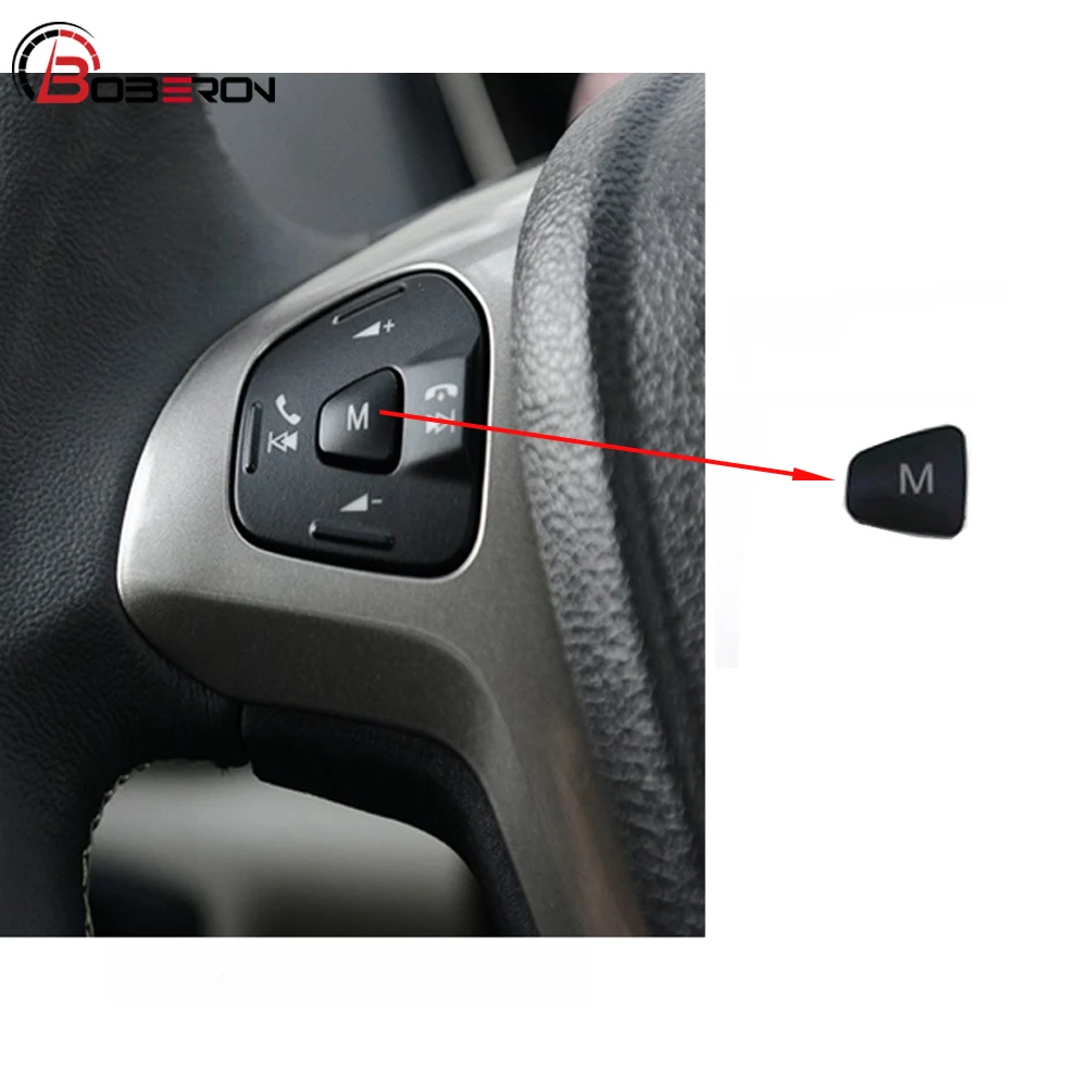 Single M Button Car Audio Volume Steering Wheel Buttons Cruise Control Switch For Ford Escort Fiesta MK7 MK8 ST Ecosport 2013