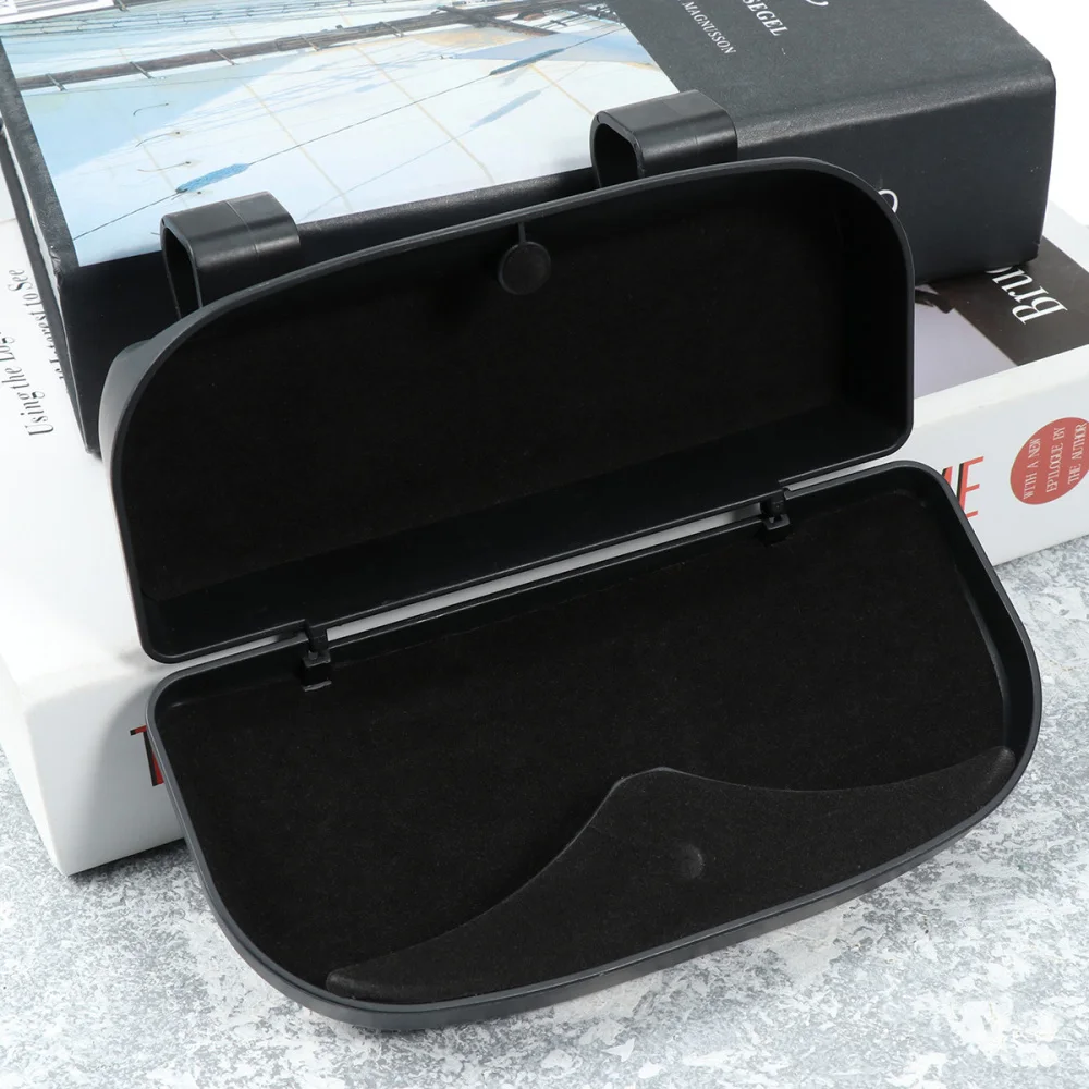 

1pc Eyeglasses Sun Visor Organizer Holder Multifunctional for Car Auto Automobile (Black)