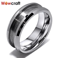 wholesale tungsten blank rings for inlay channel polished shiny beveled edges tungsten ring core