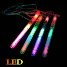 Светящисветодиодный Яркие СВЕТОДИОДНЫЕ Палочки, 1 шт., Яркие мигающие палочки с веревкой, светящиеся игрушки, поддержка концерта, ночное освещение