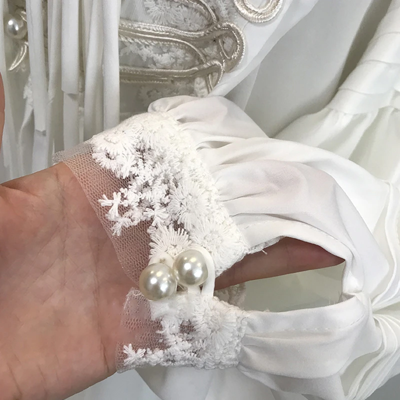 Женское кружевное платье TWOTWINSTYLE винтажное с вышивкой и длинным рукавом вечерние