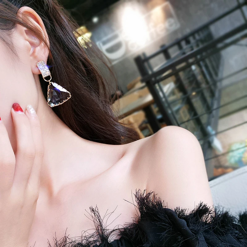 Лидер продаж 2019 модные ювелирные изделия роскошные Прозрачные Серьги с