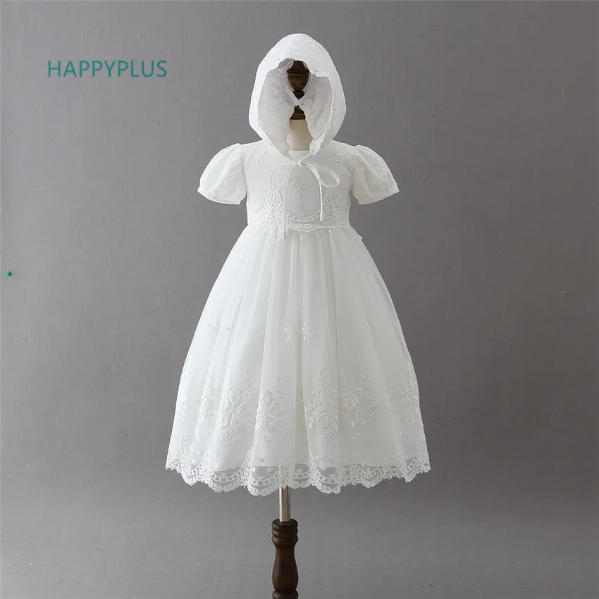 HAPPYPLUS/бежевое платье на крестины для малышей 1 год; праздничные платья для маленьких девочек; платье макси для первого дня рождения - Цвет: As shown
