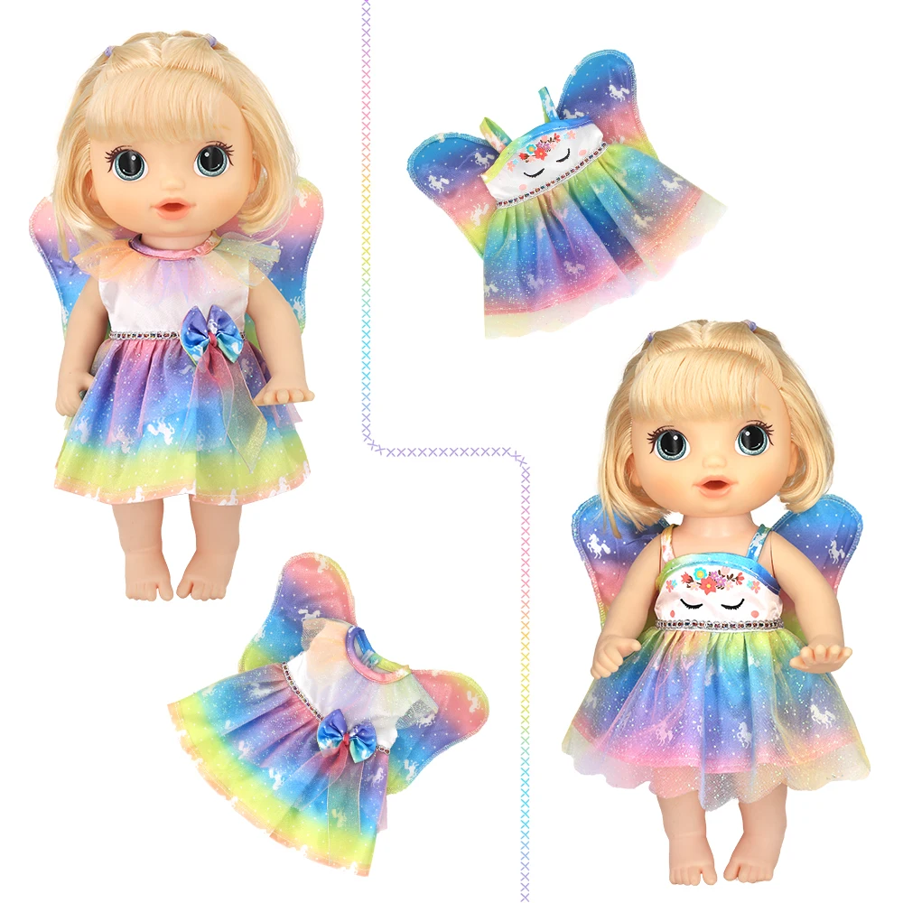 

2021 NEW Doll Clothes Fashion dresses, swimsuits, tableware for 12 Inch 30CM baby alive doll Toys Crawling Doll accessories