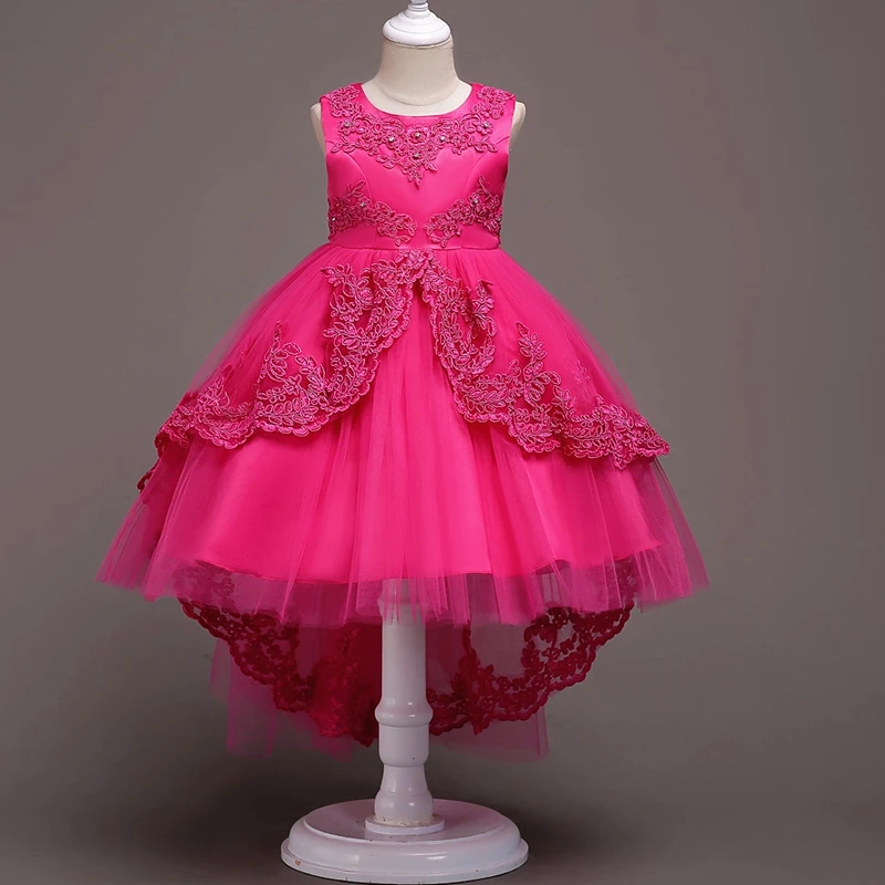 Skyyue Flower Girl Dresses 6 Colors Court Train Bow Floor Length Girls Pageant Kids Party Lace for 584 | Свадьбы и торжества