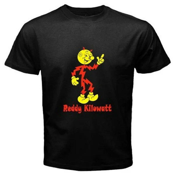 

New Reddy Kilowatt Electric Servant Men's Black T-Shirt Size S M L XL 2XL 4xl