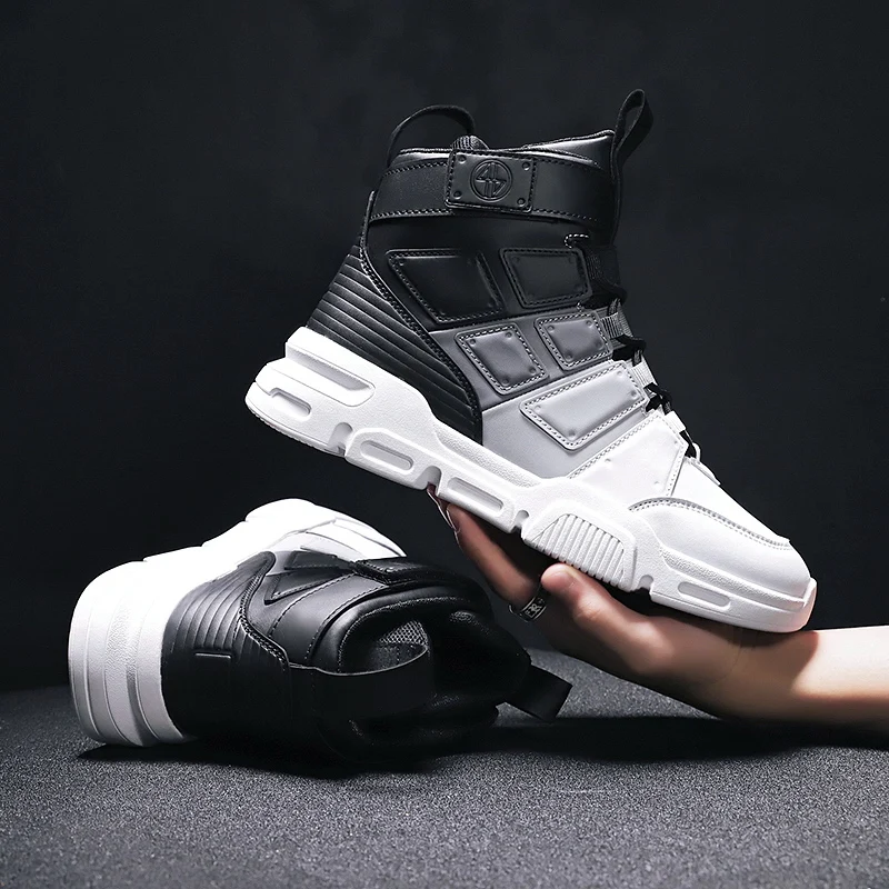 2019 Fashion Men High-top Sneakers Casual Shoes for Outdoor Sport Anti-slip Boots Zapatillas Hombre |
