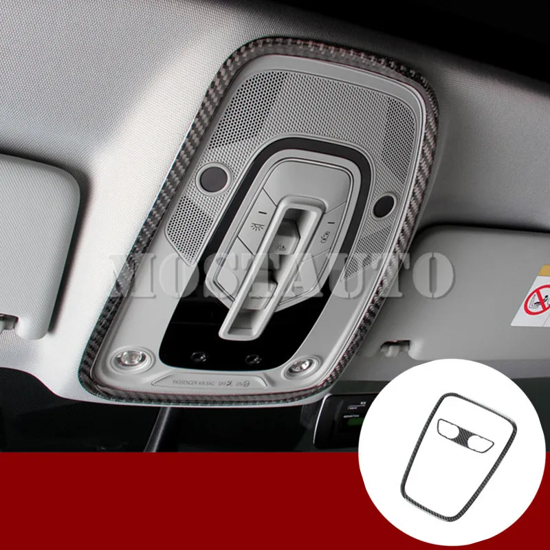 

For Audi A5 S5 Carbon Fiber Front & Rear Reading Light Lamp Cover Trim 2017-2021 2pcs Car Accessories Interior Car Decor