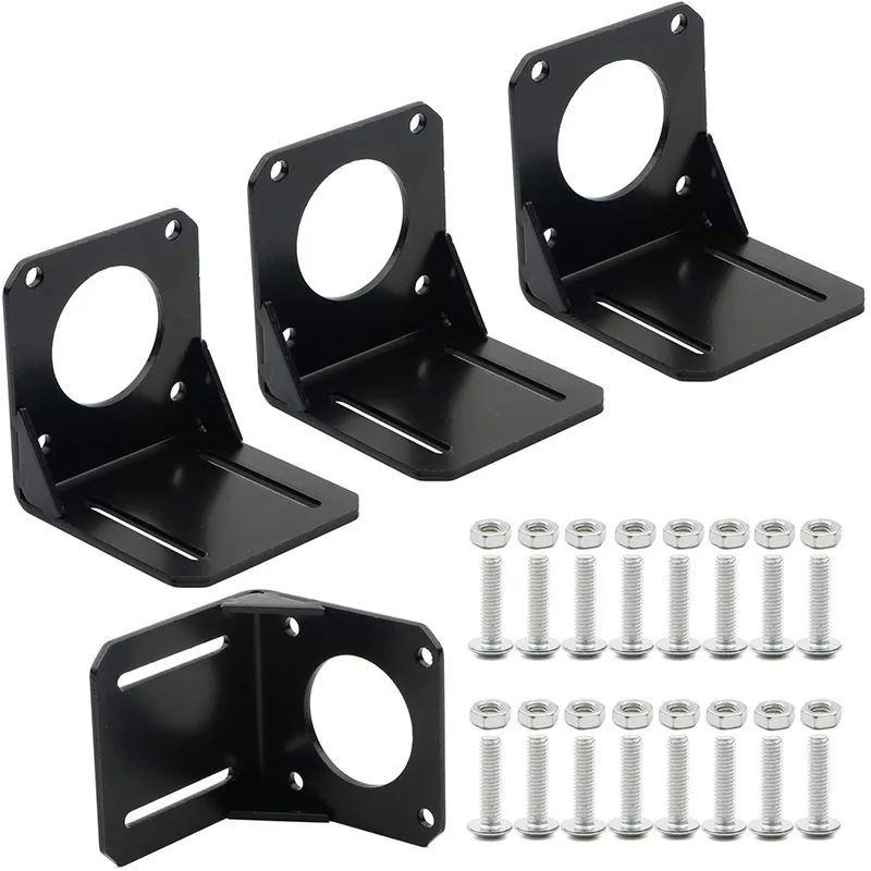

4Pcs 57 Stepper Motor Nema 23 Fixed Seat, Nema 23 Stepper Motor Steel Mounting Bracket,with Mounting Screws