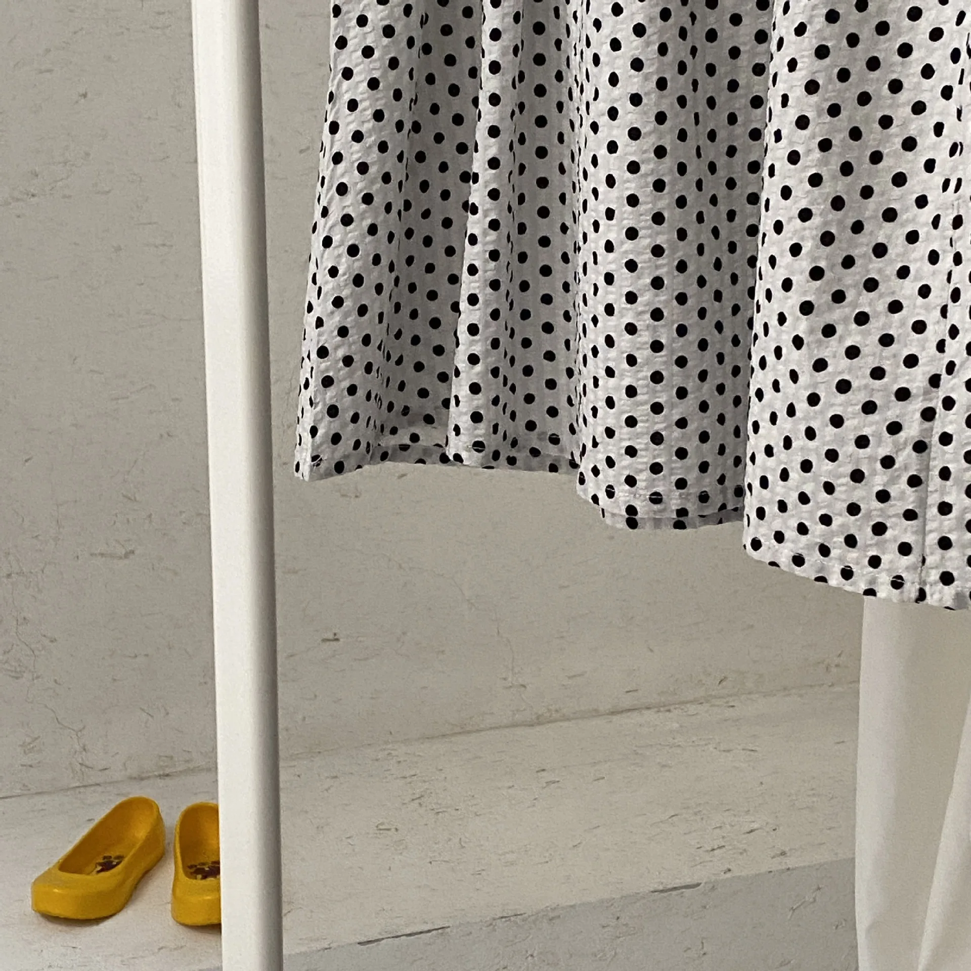 

2021 Fashion Polka Dot Print Girls Dresses Summer Cotton Short Sleeve Children Ruffles Dress Round Neck Cute Pattern Dress