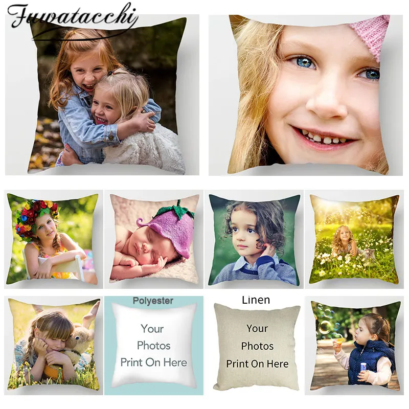 

Fuwatacchi Cushion Cover Double Sided Optional Print Customize Gift DIY Pillowcase Print Personal Photos Pillow Covers 45x45cm